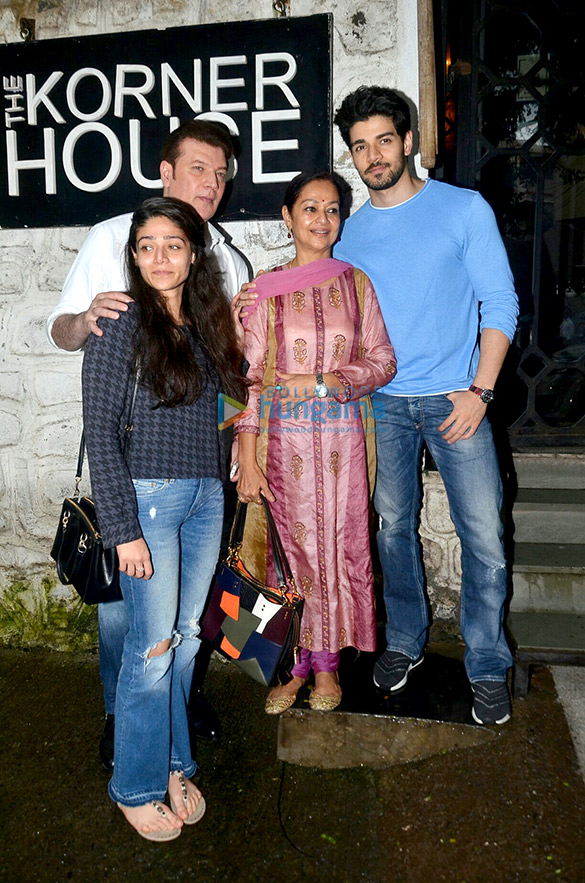 Sooraj Pancholi snapped with his family post lunch at The Korner House