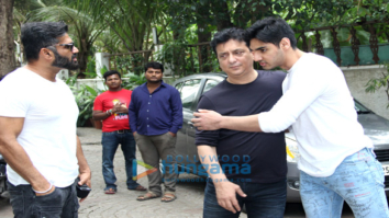 Suniel Shetty spotted with his son Ahan at Sajid Nadiadwala’s residence