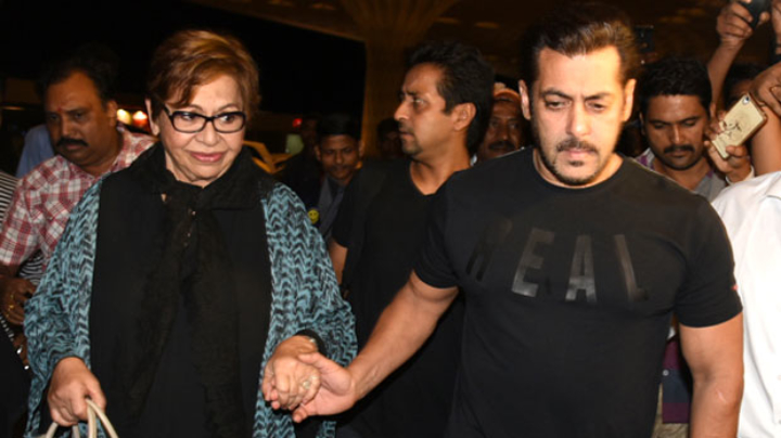 Superstar Salman Khan With Helen SPOTTED Leaving For IIFA New York 2017 Superstar Salman Khan With Helen SPOTTED Leaving For IIFA New York 2017