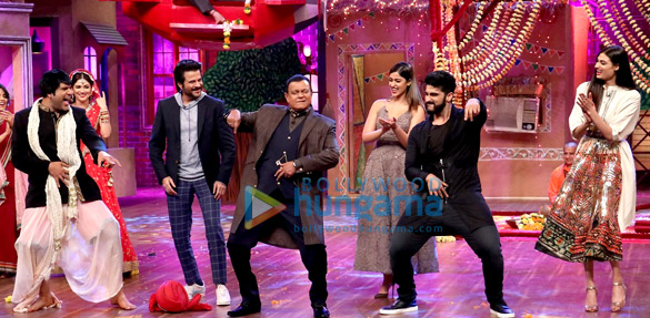 team of mubarakan promotes their film on the drama company 1