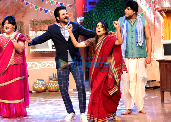 team of mubarakan promotes their film on the drama company 9