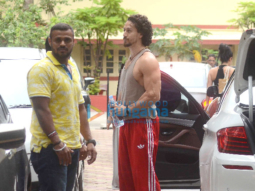 The extremely talented actor Tiger Shroff snapped post his gym session