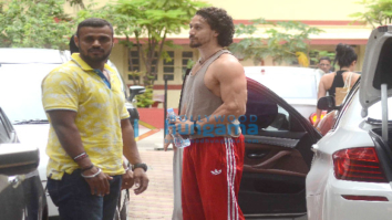 The extremely talented actor Tiger Shroff snapped post his gym session