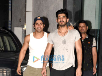 Varun Dhawan and Mohit Marwah snapped post gym in Bandra