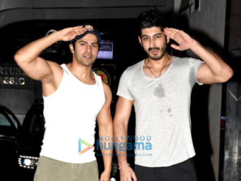 Varun Dhawan and Mohit Marwah snapped post gym in Bandra
