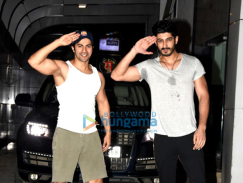 Varun Dhawan and Mohit Marwah snapped post gym in Bandra