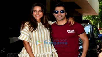 Varun Dhawan snapped on sets of the No Filter Neha show