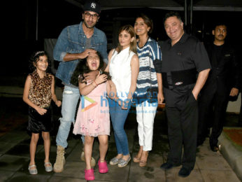 Ranbir Kapoor and family snapped post dinner at Yuatcha Bandra