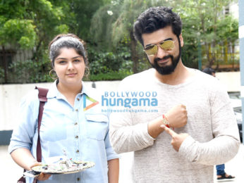 Arjun Kapoor & Anshula Kapoor snapped post Rakshabandhan celebrations at Sanjay Kapoor's house