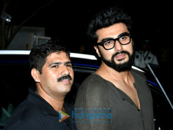 Arjun Kapoor, Mohit Marwah, Kunal Rawal and Aarti Shetty snapped post dinner in Bandra