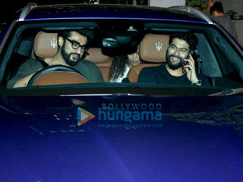 Arjun Kapoor, Mohit Marwah, Kunal Rawal and Aarti Shetty snapped post dinner in Bandra