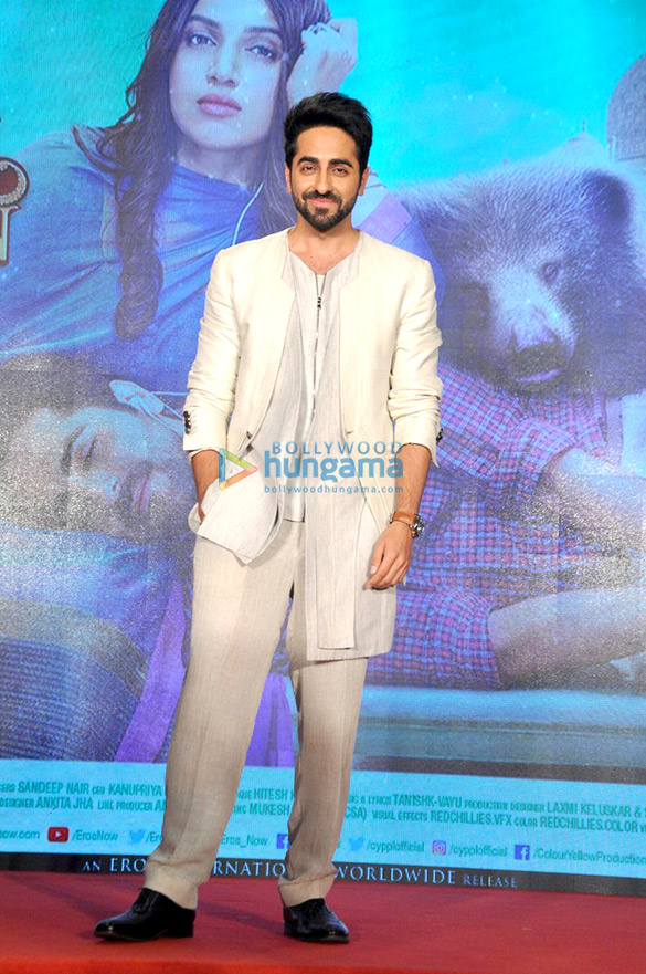 ayushmann khurrana and bhumi pednekar launch the first look launch of the film shubh mangal saavdhan 2