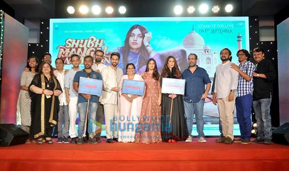 Ayushmann Khurrana and Bhumi Pednekar launch the first look of the film ‘Shubh Mangal Saavdhan’ Ayushmann Khurrana and Bhumi Pednekar launch the first look of the film ‘Shubh Mangal Saavdhan’