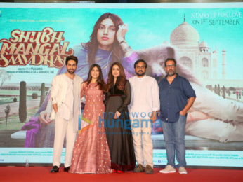 Ayushmann Khurrana and Bhumi Pednekar launch the first look of the film 'Shubh Mangal Saavdhan'