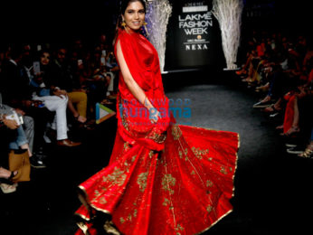 Bhumi Pednekar walks for Rucera at Lakme Fashion Week 2017