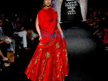 Bhumi Pednekar walks for Rucera at Lakme Fashion Week 2017