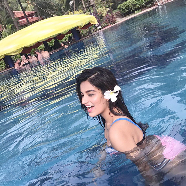 HOT! Nidhhi Agerwal sizzles in a bikini in a pool