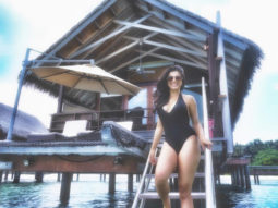 HOT! Shenaz Treasury sizzles in a black swimsuit in Maldives; asks her fans to join her for a swim