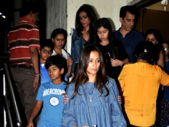 Hrithik Roshan & Sussanne Roshan with kids snapped post a movie screening at PVR Juhu