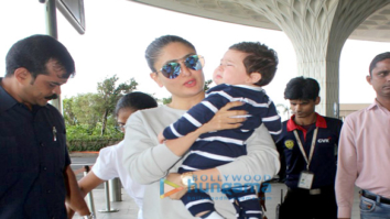 Kareena Kapoor Khan and Taimur snapped leaving for Delhi to shoot for Veere Di Wedding
