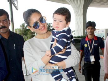 Kareena Kapoor Khan and Taimur snapped leaving for Delhi to shoot for Veere Di Wedding
