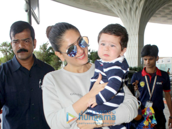 Kareena Kapoor Khan and Taimur snapped leaving for Delhi to shoot for Veere Di Wedding