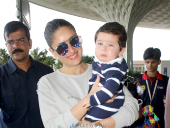 Kareena Kapoor Khan and Taimur snapped leaving for Delhi to shoot for Veere Di Wedding