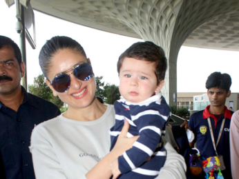 Kareena Kapoor Khan and Taimur snapped leaving for Delhi to shoot for Veere Di Wedding