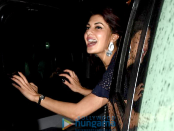 Jacqueline Fernandez snapped post dinner at Pali Bhavan
