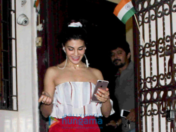 Jacqueline Fernandez snapped post dubbing in Bandra Studio
