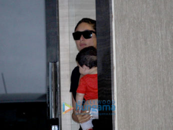Kareena Kapoor Khan snapped with Taimur at Babita Kapoor's house