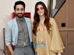 Kriti Sanon and Ayushmann Khurrana snapped at ‘Bareilly Ki Barfi’ promotion