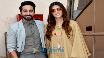 Kriti Sanon and Ayushmann Khurrana snapped at ‘Bareilly Ki Barfi’ promotion