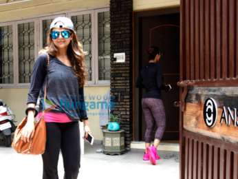 Malaika Arora and Amrita Arora snapped post their yoga session