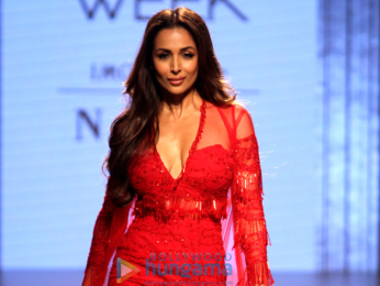 Malaika Arora walks for Ridhi Mehra at Lakme Fashion Week 2017