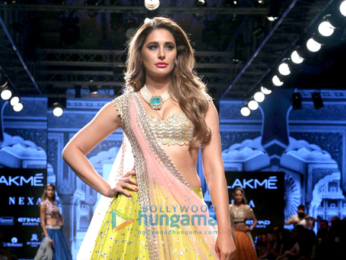Nargis Fakhri walks for Anushree Reddy at Lakme Fashion Week 2017