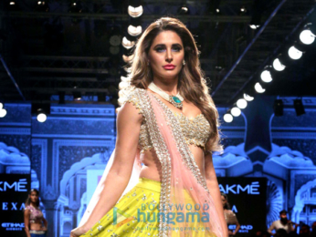 Nargis Fakhri walks for Anushree Reddy at Lakme Fashion Week 2017