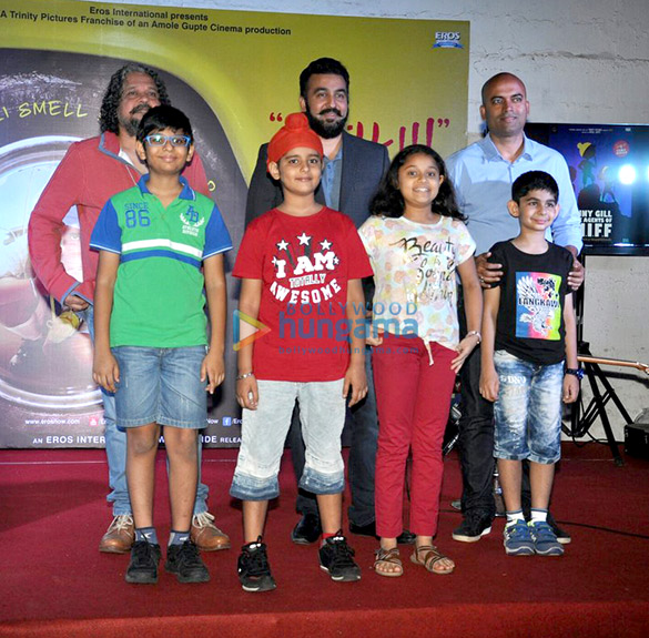 raj kundra amol gupte with kids promote their movie sniff 2