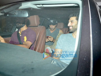 Ranbir Kapoor, Arjun Kapoor, Aditya Roy Kapur, Varun Dhawan snapped post dinner at Karan Johar's house