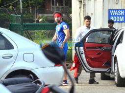 Ranbir Kapoor and Kartik Aaryan snapped at football practice