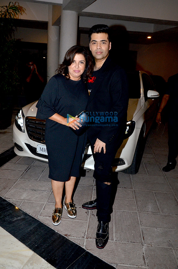 rani mukerji karan johar and farah khan arrive at manish malhotra house for sridevis birthday bash 4