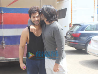 Ranveer Singh and Varun Dhawan snapped at Mehboob studios in Bandra