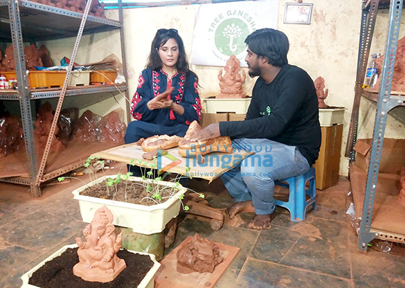 richa chadda promotes environment friendly lord ganesha idols 2
