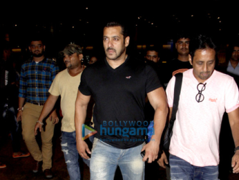Salman Khan, Alvira Khan Agnihotri and Arpita Khan arrive back in Mumbai