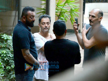Sanjay Dutt snapped at his house in bandra with Sujoy Ghosh