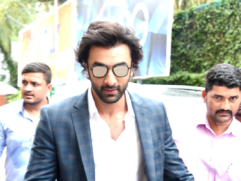 Sanjay Dutt, Ranbir Kapoor, Rajkumar Hirani at the trailer launch of 'Bhoomi'