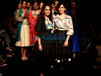 Sanya Malhotra walks the ramp for The Miraki Project at Lakme Fashion Week 2017
