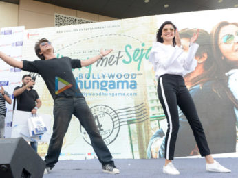 Shah Rukh Khan, Anushka Sharma and Imtiaz Ali promote their film 'Jab Harry Met Sejal' at SGT University in Delhi
