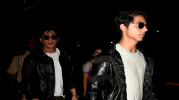 Shah Rukh Khan snapped dropping his son Aryan Khan at the airport as he departs for USA