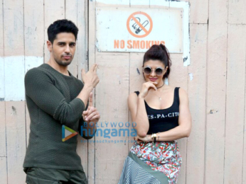 Sidharth Malhotra and Jacqueline Fernandez snapped at A Gentleman promotions